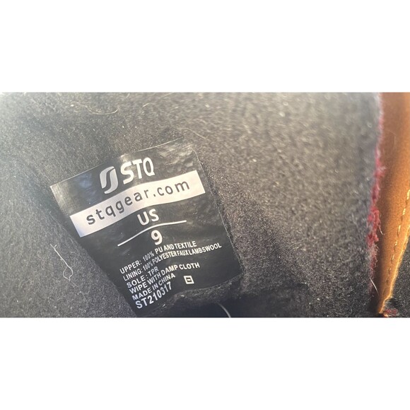 STQ Walk Into Winter Boots Women Size 9 Red Plaid Duck ST210317 Synthetic/TPR - Picture 4 of 12